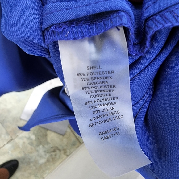 24 Hour Sale ⏰ Vince Camuto Off The Shoulder Royal Blue Crepe Column Ruched Gown - Picture 12 of 16